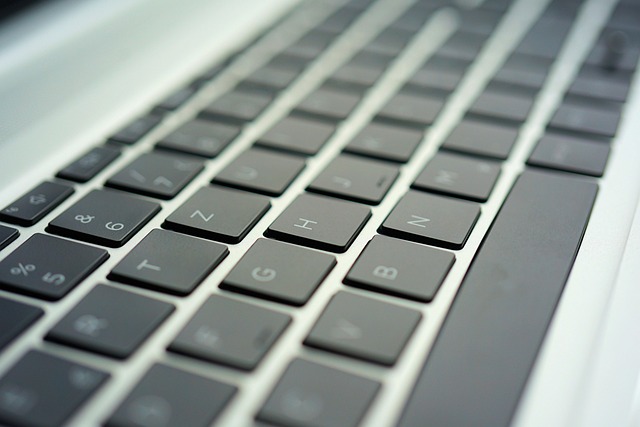 Close-up view of a laptop keyboard